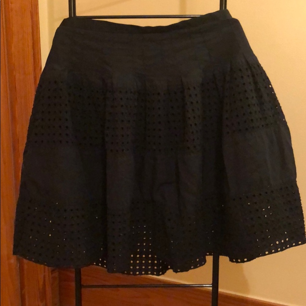 Black Eyelet Skirt